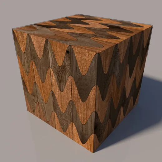 Wave Striped BricksMap pattern