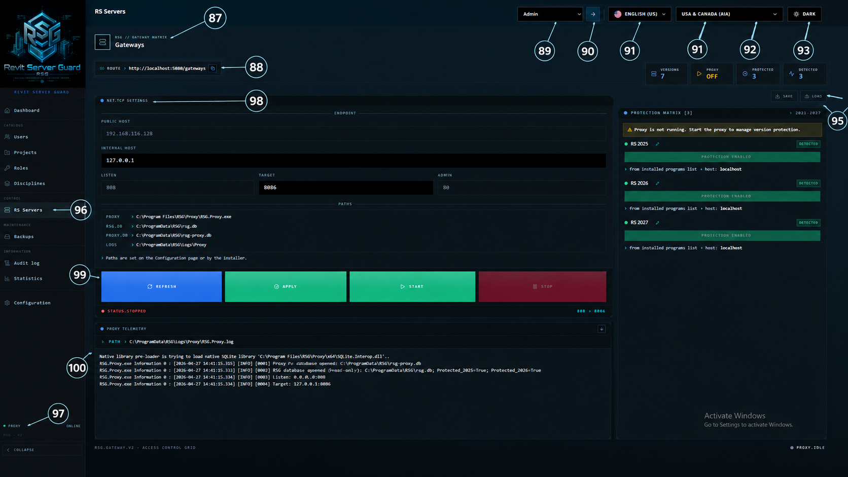 RS Servers annotated interface